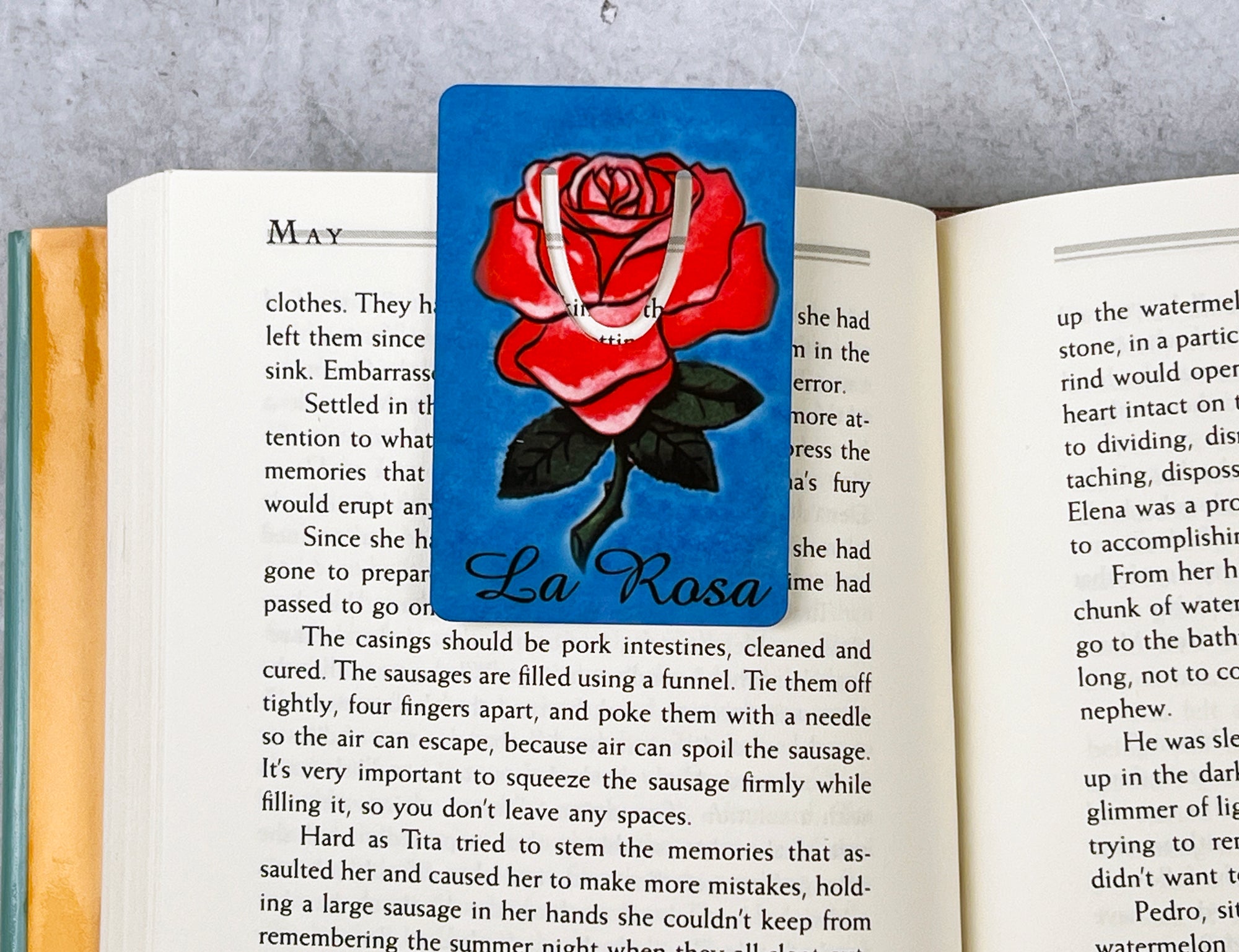 La Loteria 'la rosa' Metal Bookmark