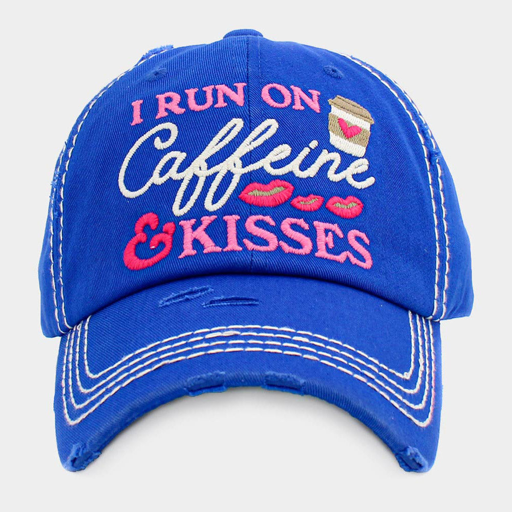 Caffeine and Kisses Baseball Cap