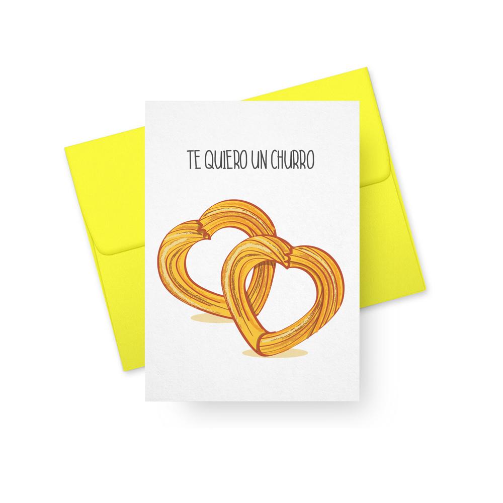 Churros 'I love you' Blank Card