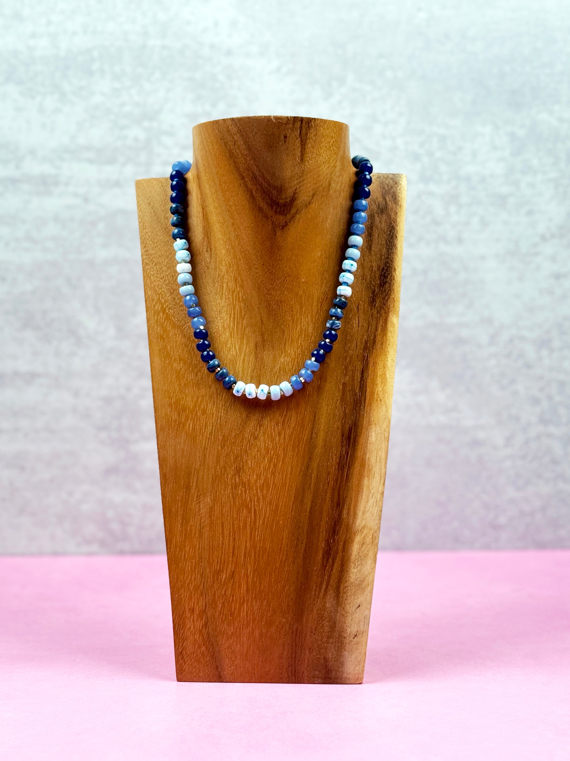 Shades of Blue Natural Stone Necklace