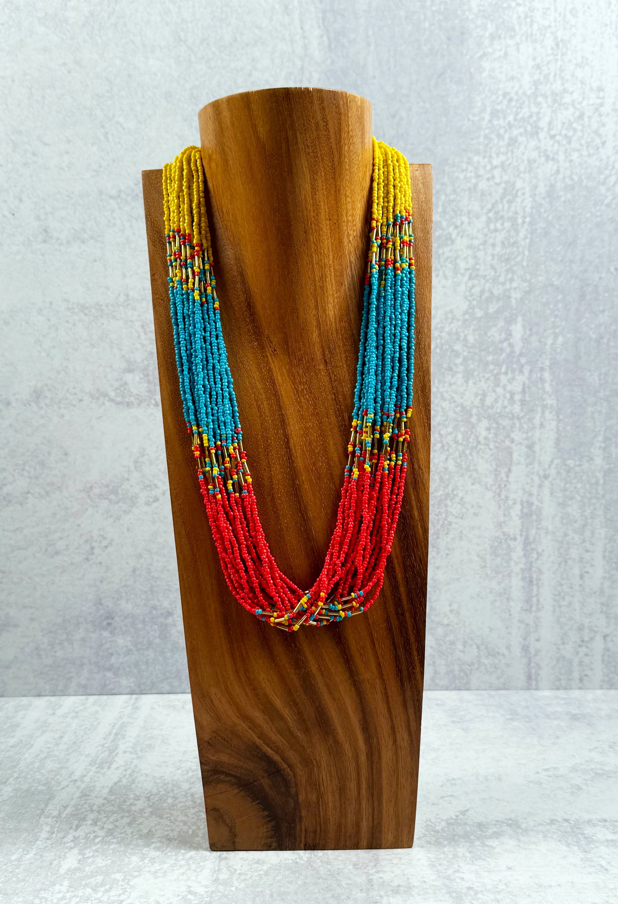 Southwest Inspired Glass Seed Bead Necklace