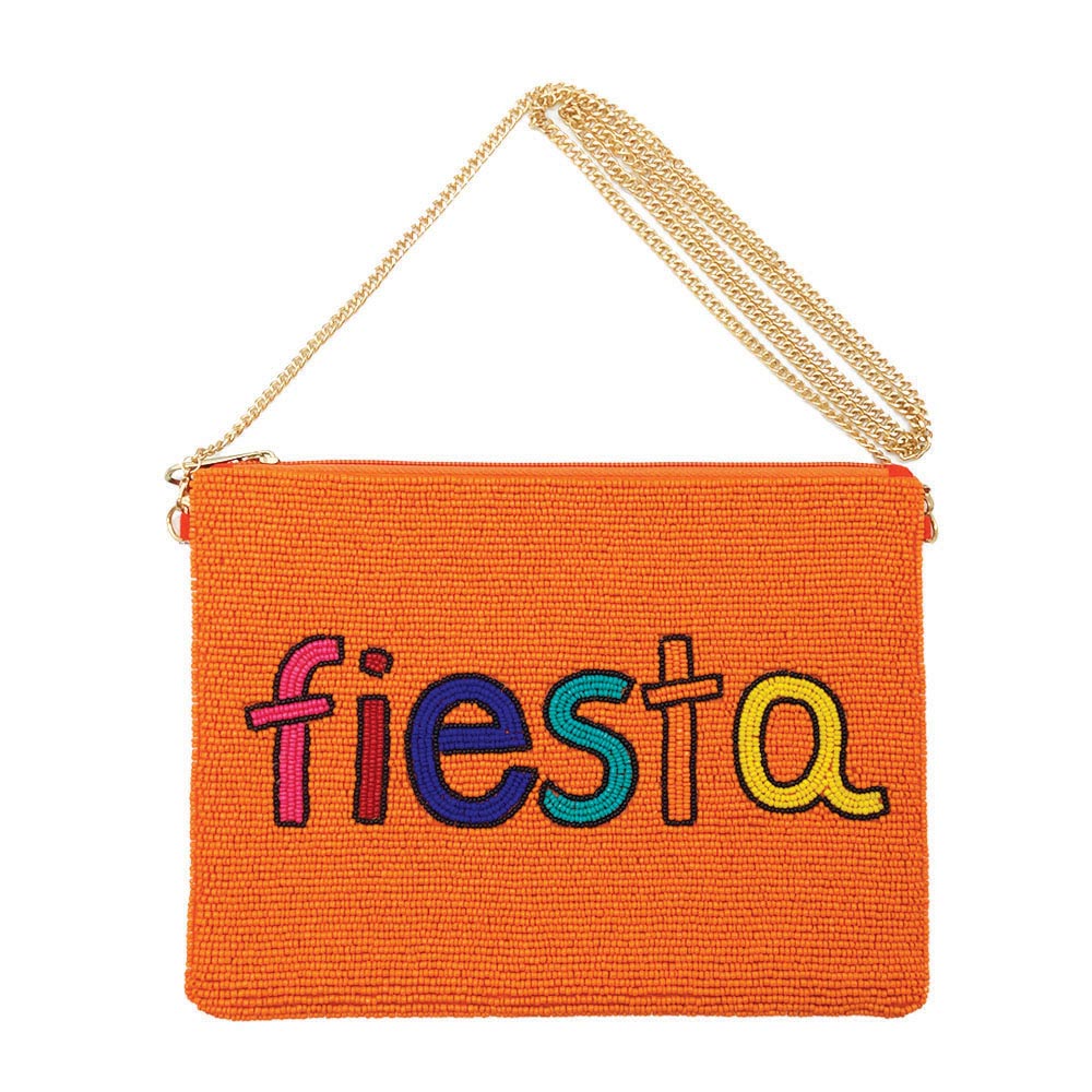 Fiesta Glass Beaded Crossbody Bag