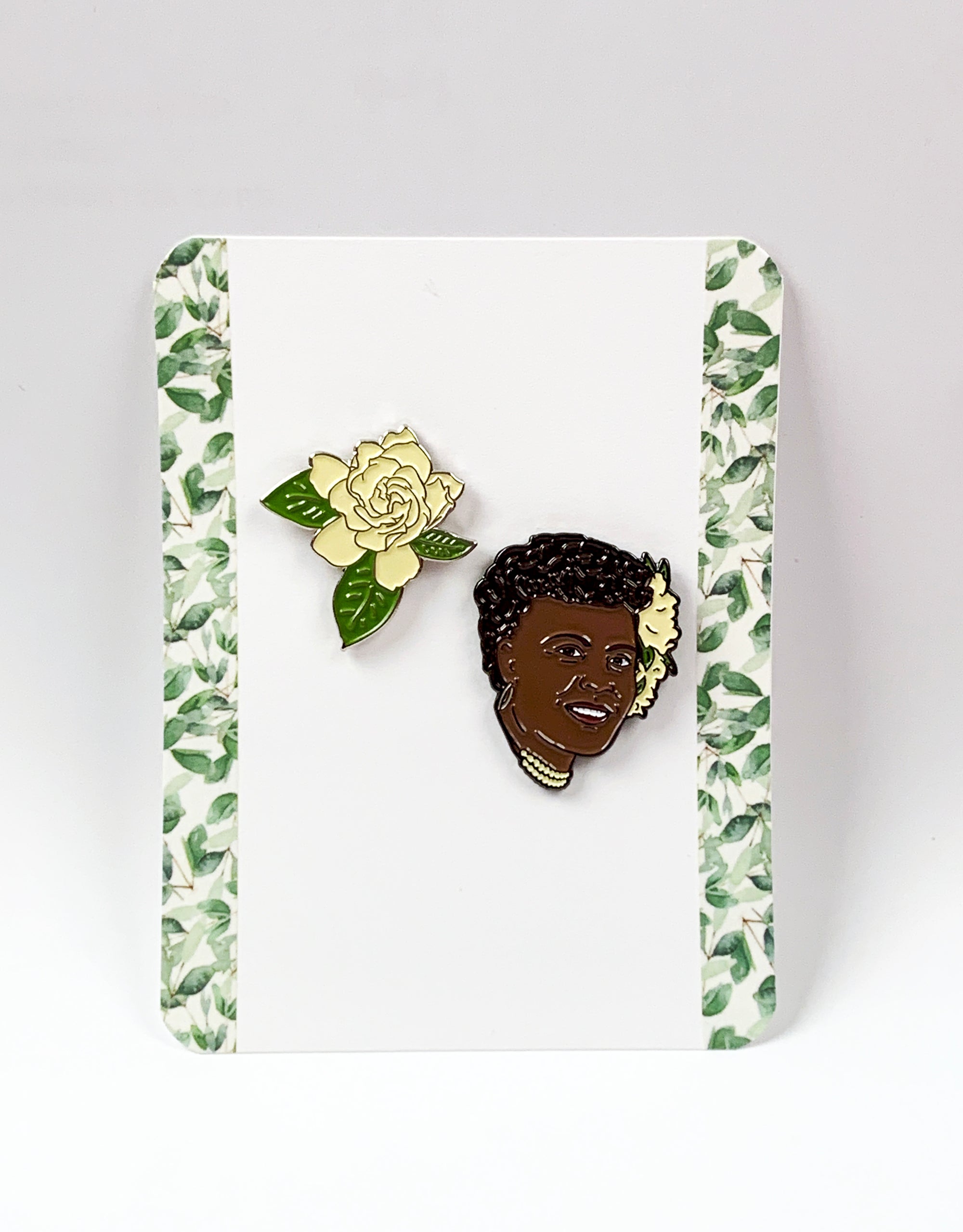 Billie Holiday and Camila Flower Enamel Pin