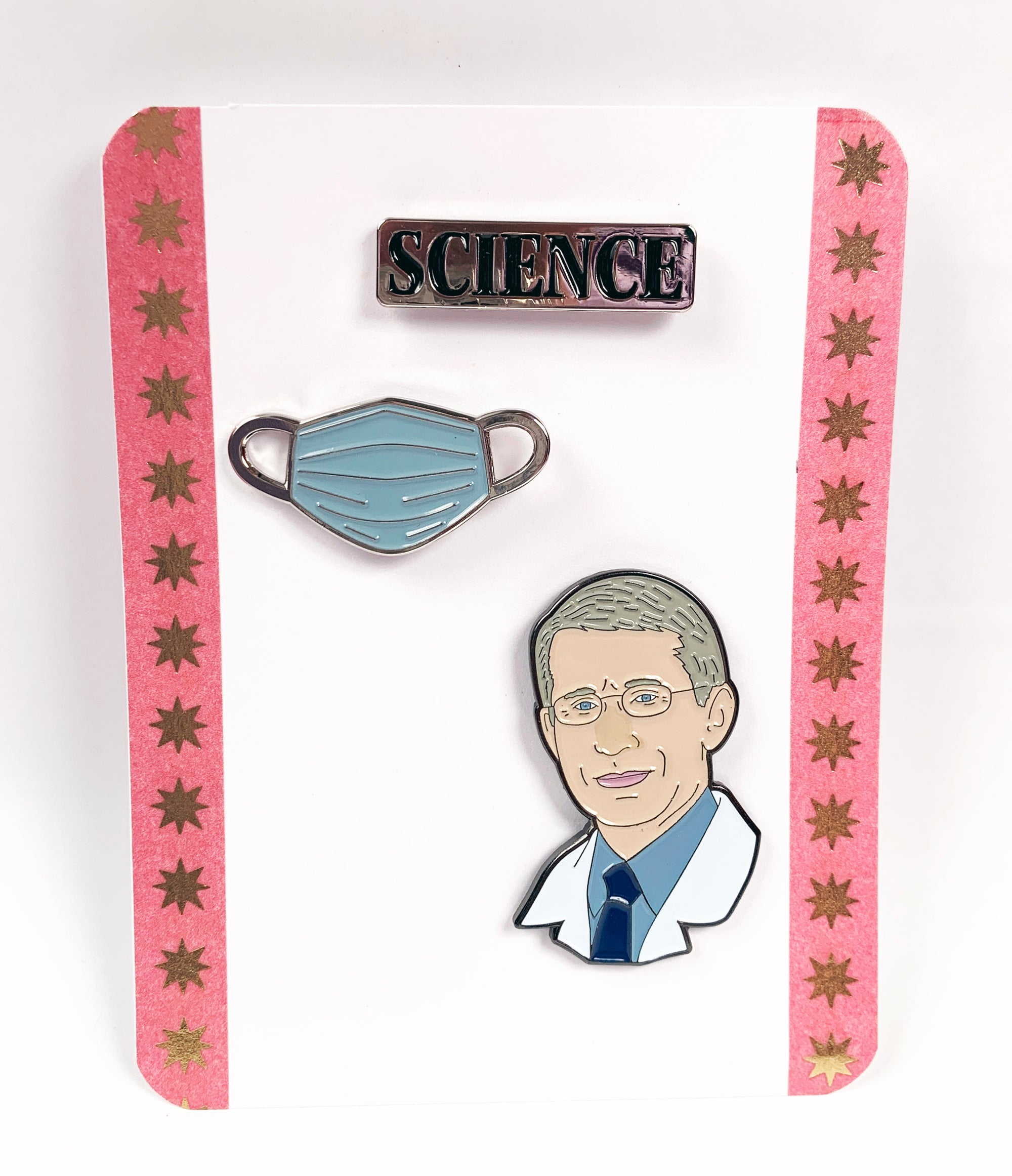 Dr. Anthony Fauci and Mask Enamel Pin