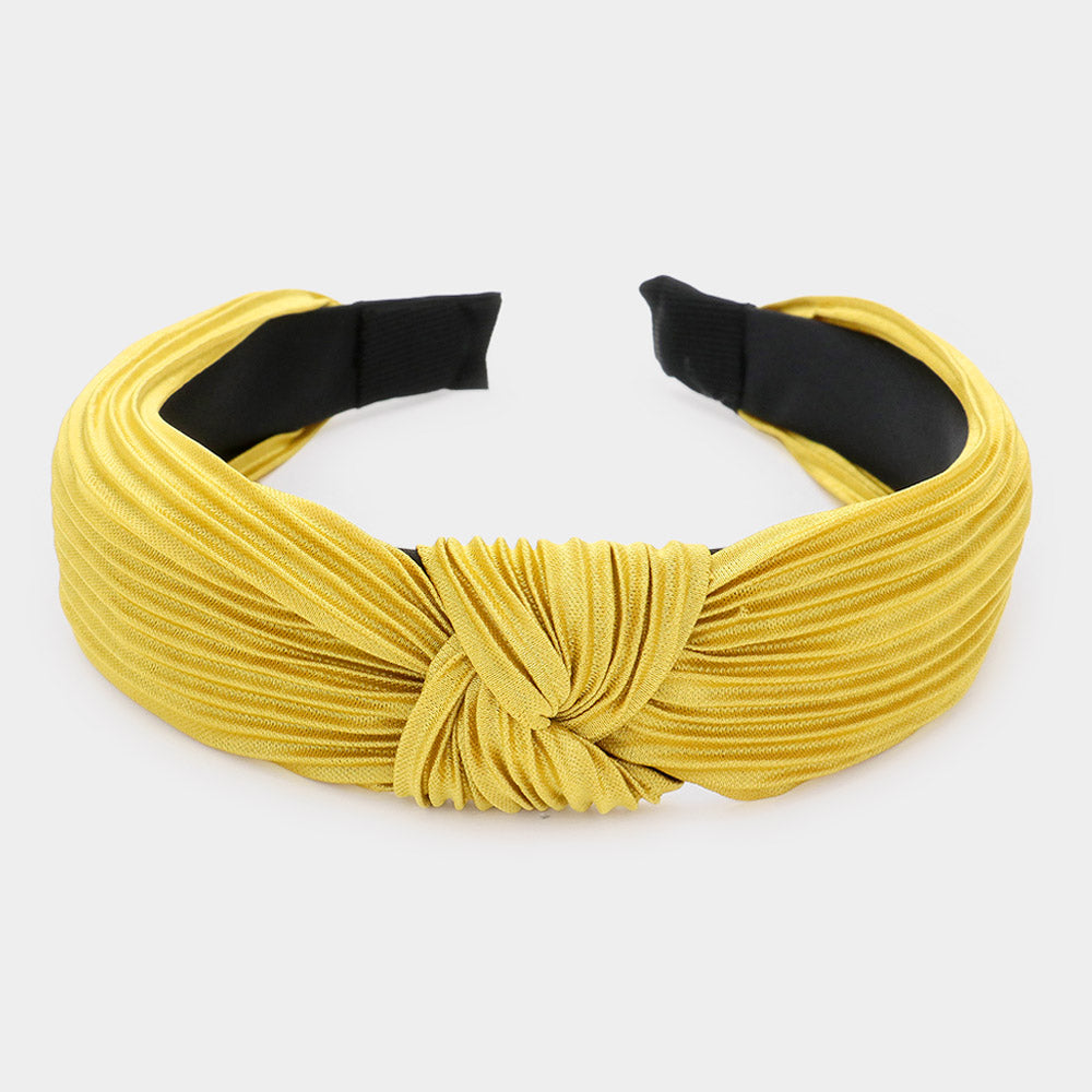 Simple Silk Yellow Knot Headband