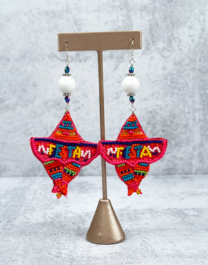 Fiesta Piñata Seed Bead Earrings