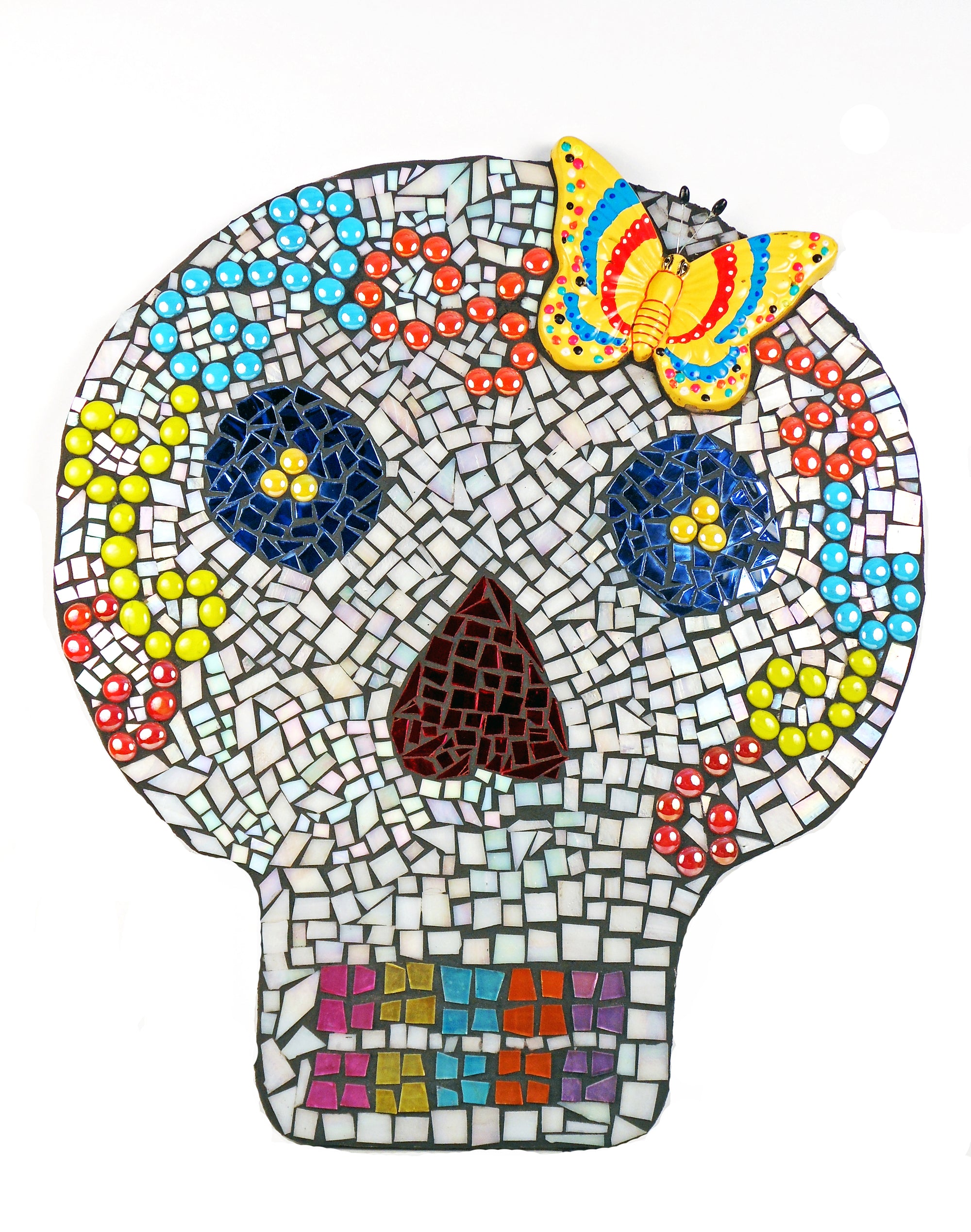 Dia de los Muertos Mosaic Sugar Skull 'Mariposa'