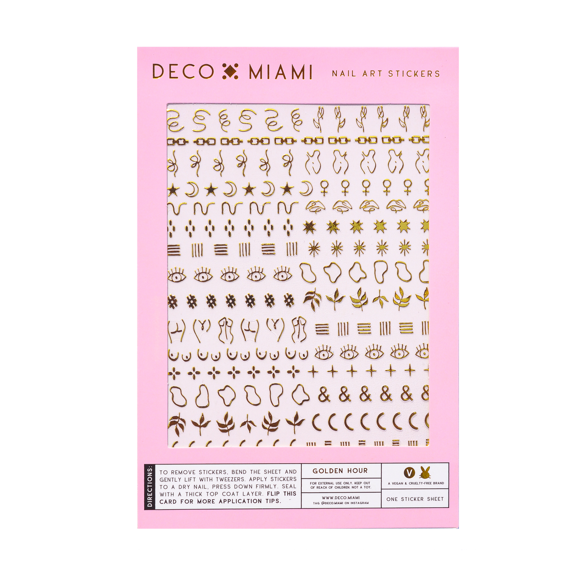 Deco Miami Nail Art Stickers GOLDEN HOUR