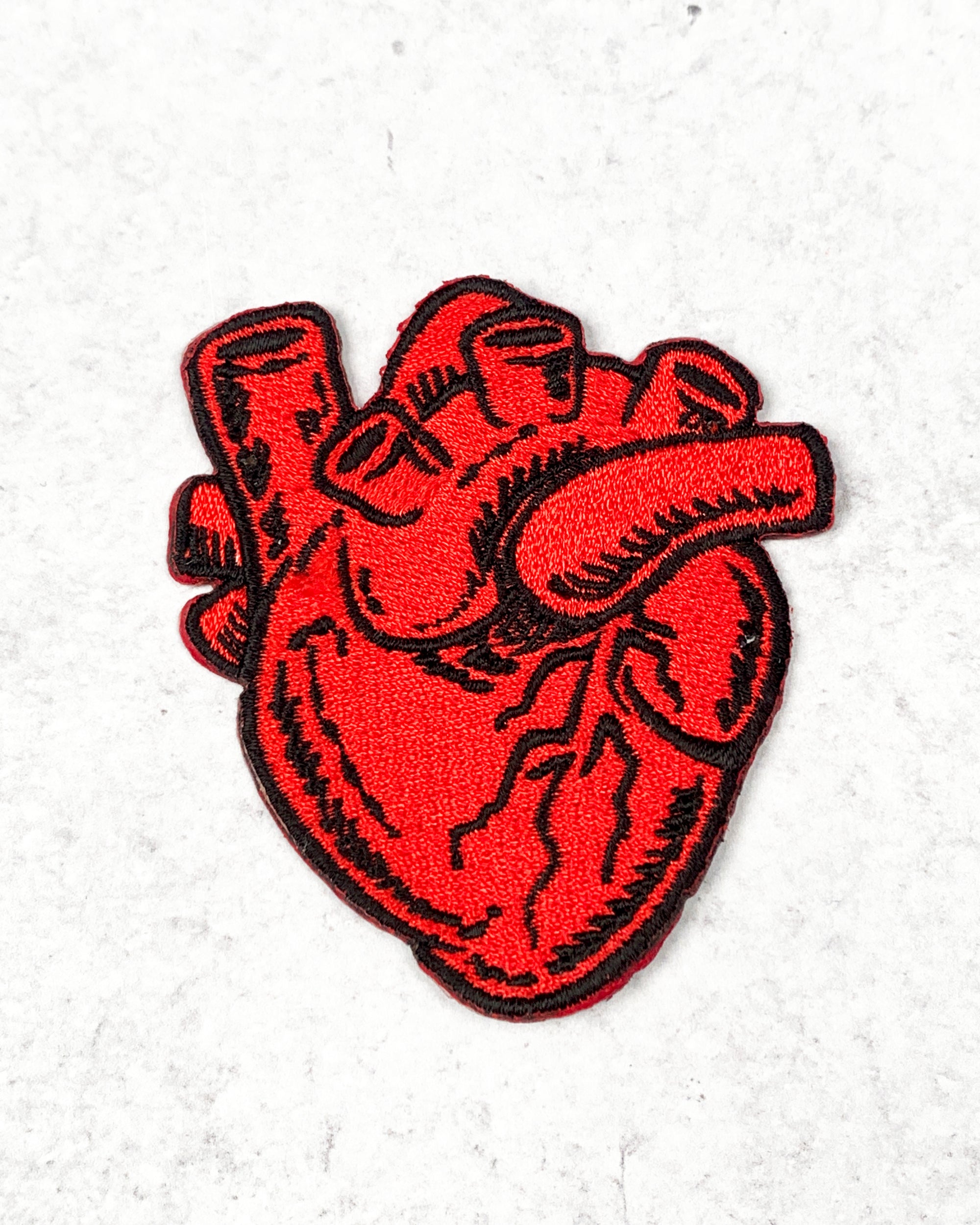 Anatomical Heart Embroidered Patch