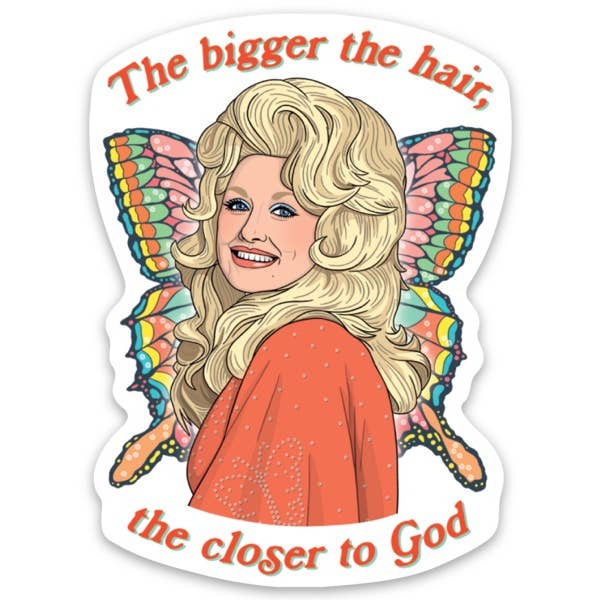 Dolly Parton Big Hair Sticker