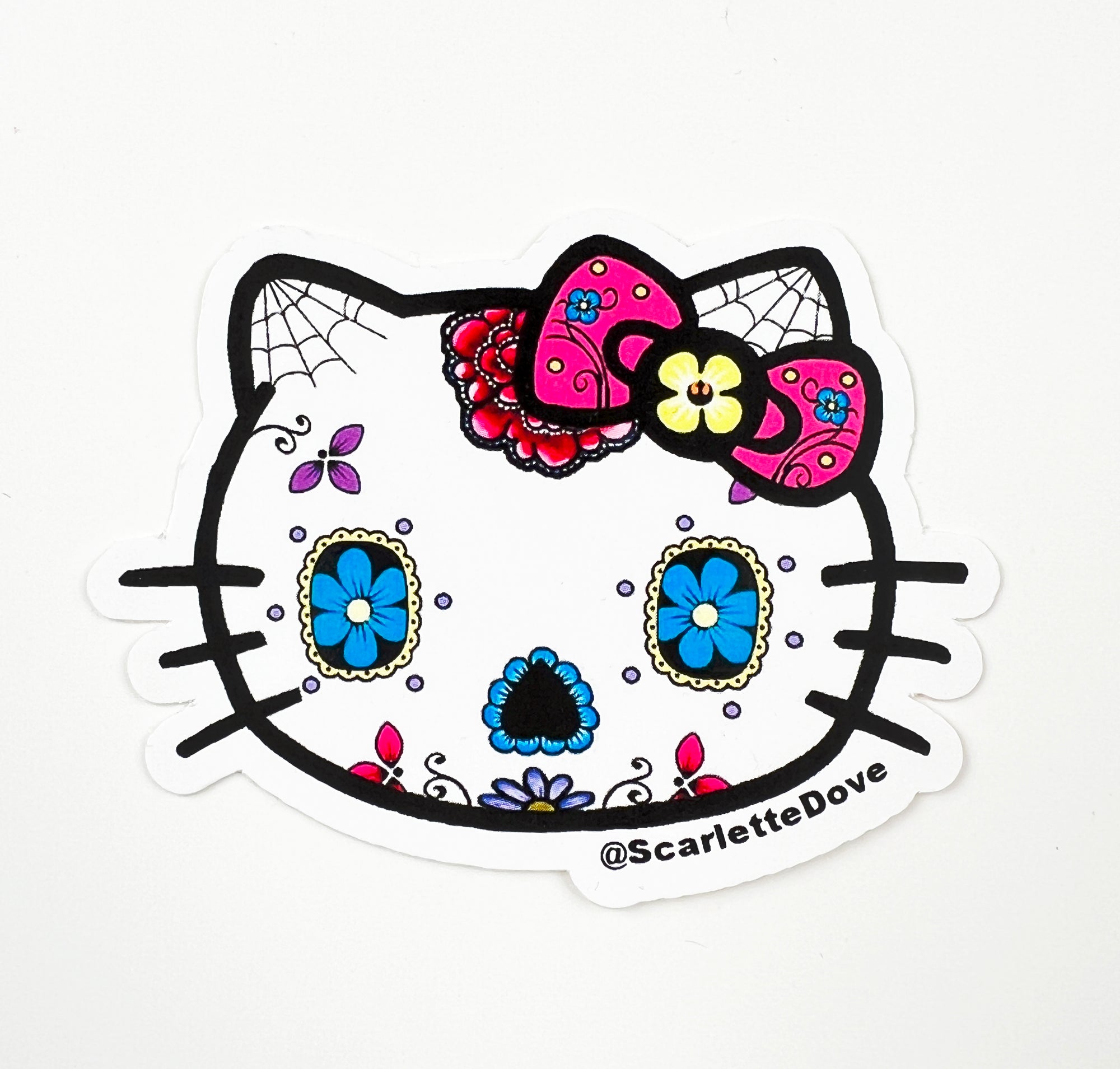 Hello Kitty Dia de los Muertos Sticker
