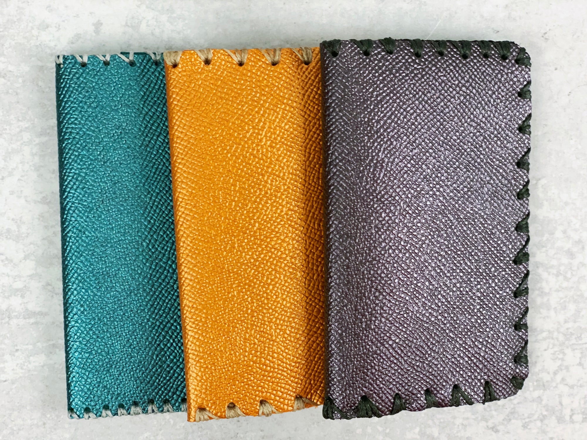 Saffiano Metallic Leather Wallet