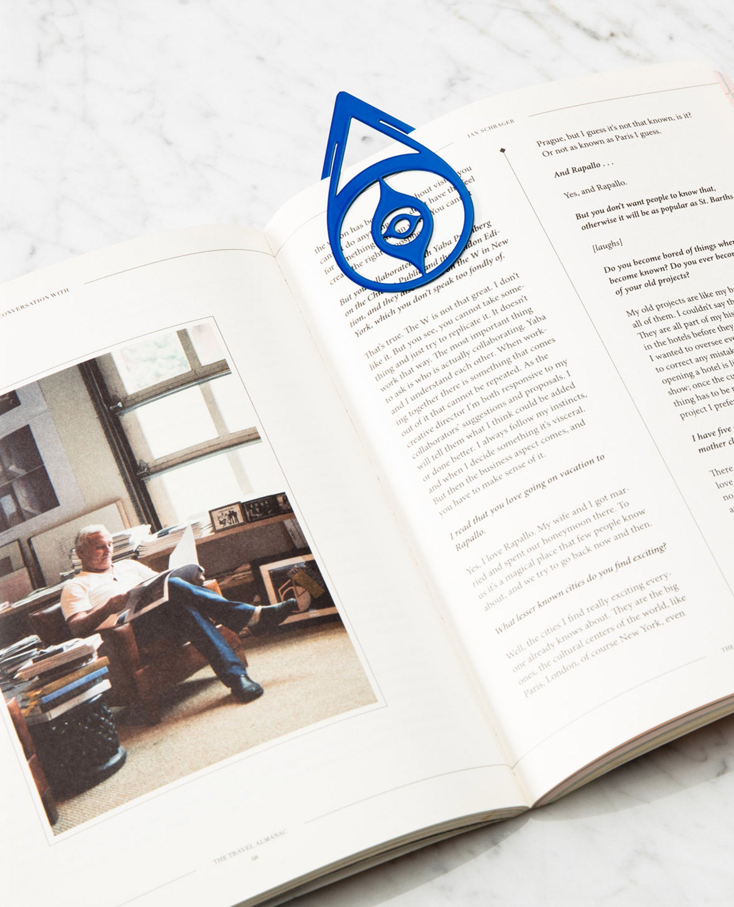 Evil Eye Blue Brass Bookmark