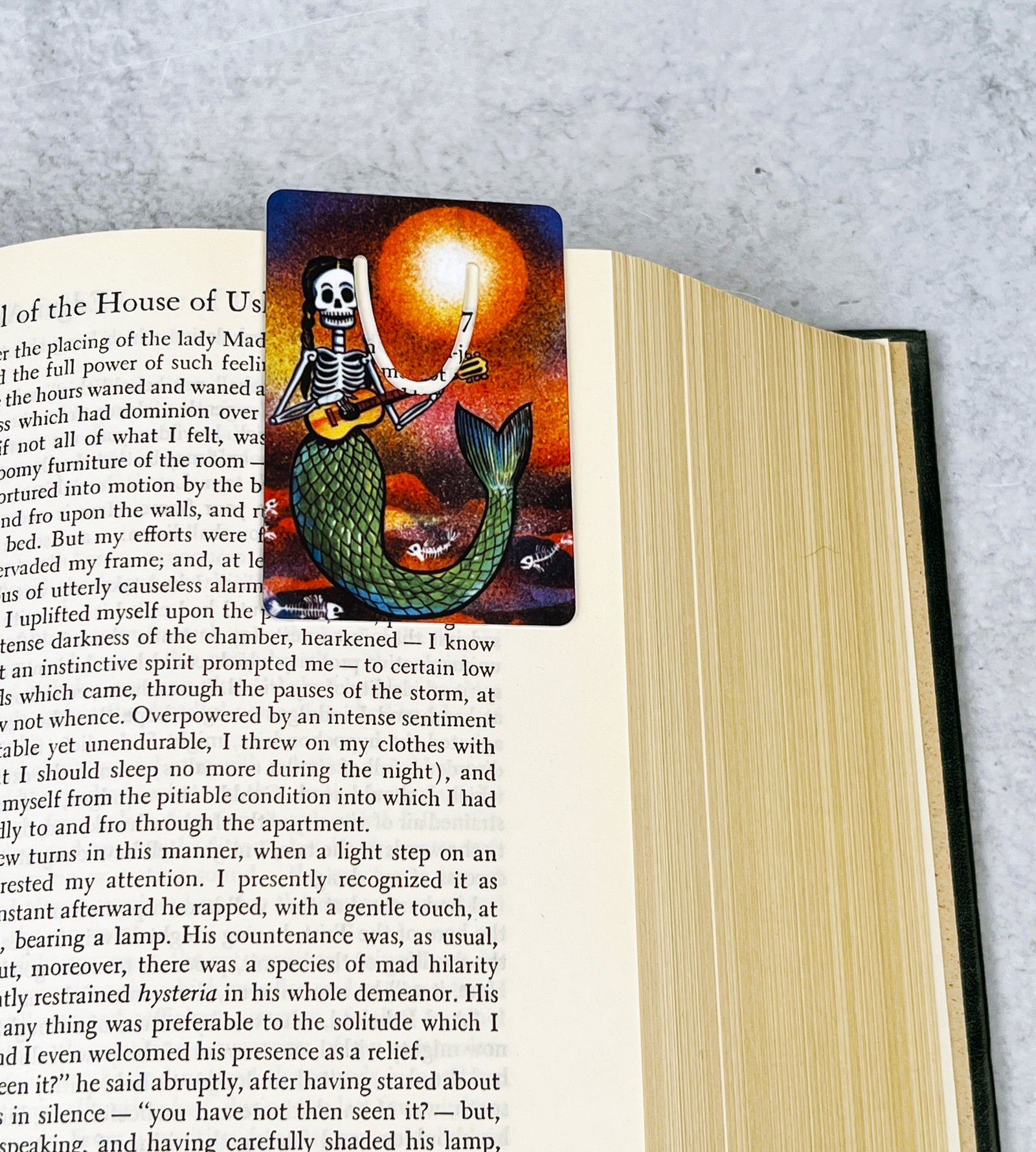 Dia de los Muertos Mermaid Metal Bookmark