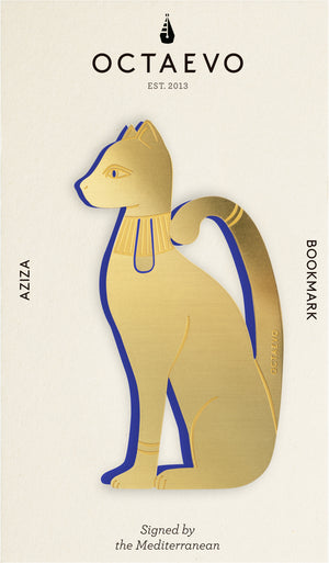 Aziza Cat Brass Bookmark