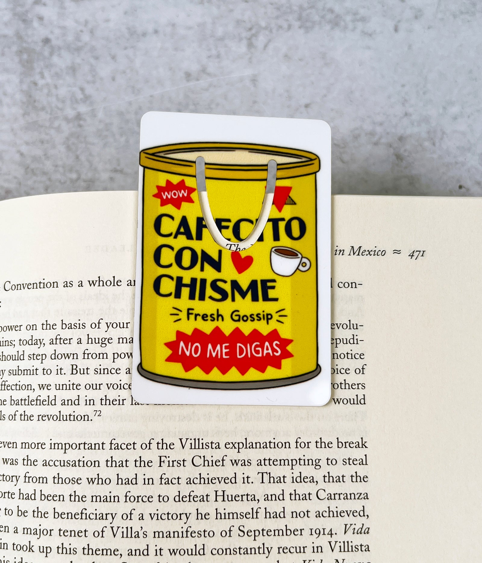 Cafecito con Chisme Metal Bookmark