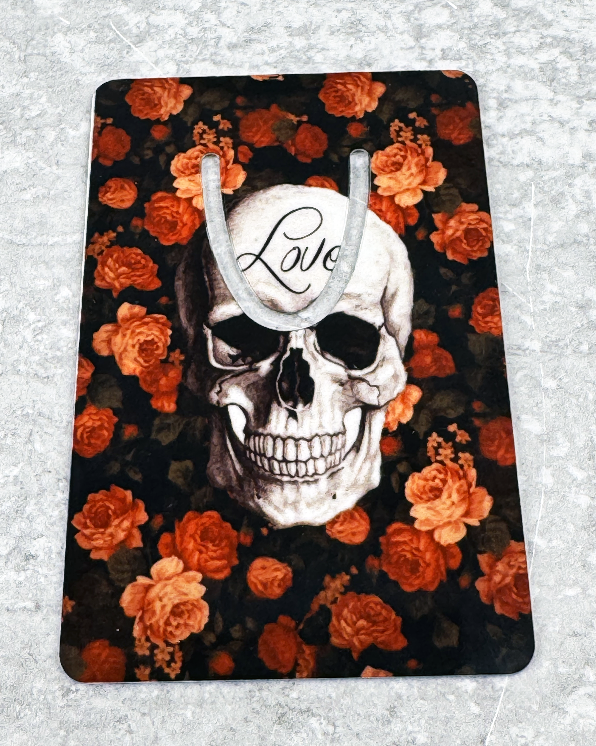Dark Romance Metal Bookmark