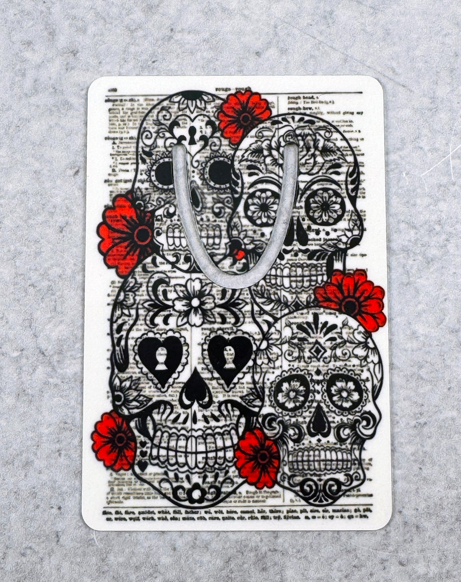 Cluster of Mexican Calaveras Metal Bookmark