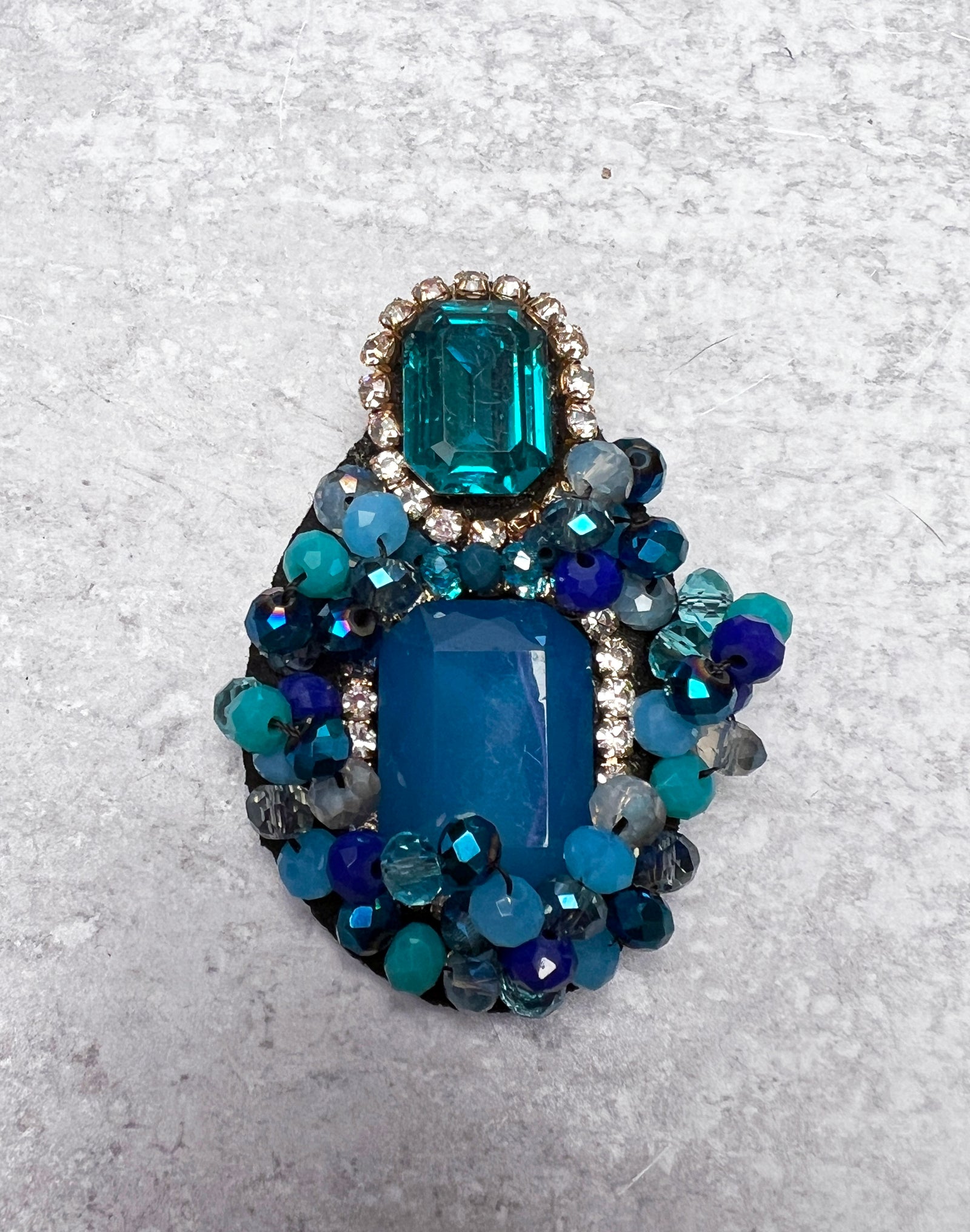 Blue Bauble Glass Bead Brooch