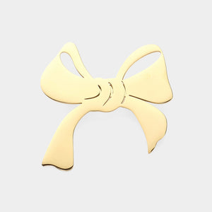 Metal Ribbon Brooch