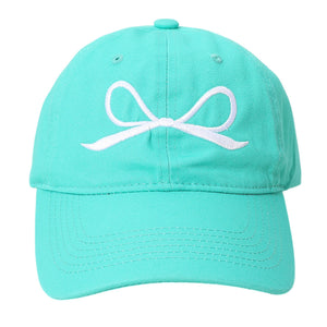 Embroidered Bow Baseball Cap