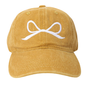 Embroidered Bow Baseball Cap