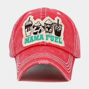 Mama Fuel Coffee Distressed Baseball Cap