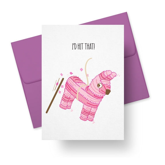 Pinata 'I'd Hit That' Birthday Blank Card