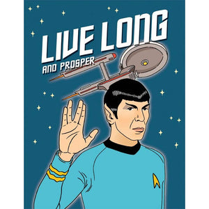 Spock Live Long and Prosper Birthday Card