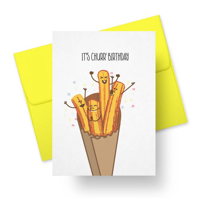 Churro Birthday Blank Card