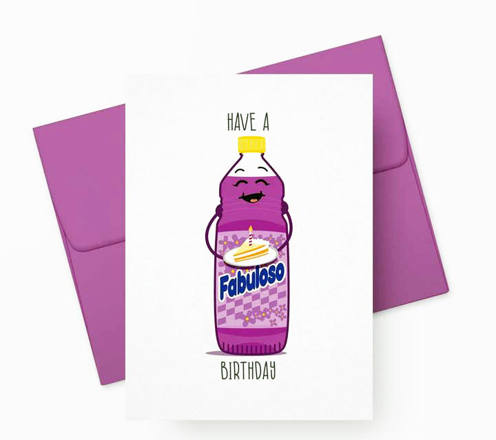 Fabuloso Birthday Blank Card