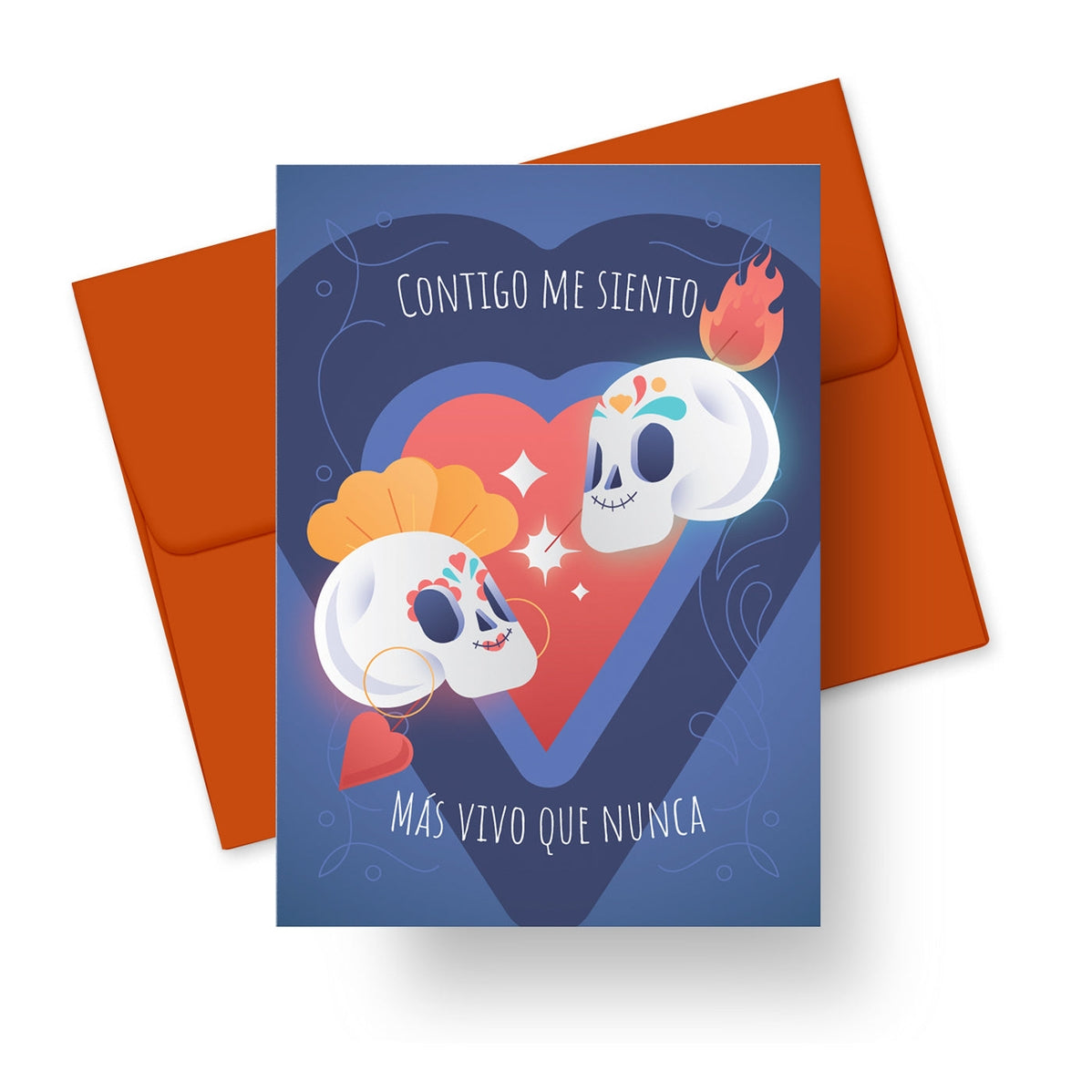 Calavera Lovers Blank Card