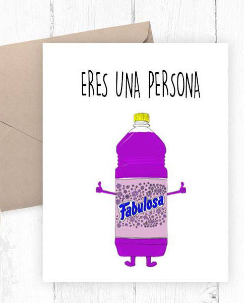 Eres Una Persona Fabulosa Blank Card