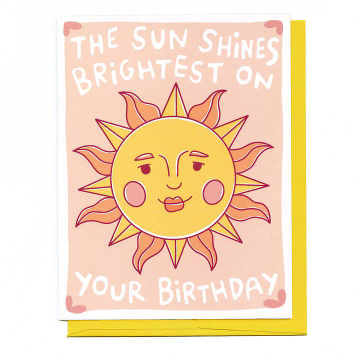 Happy Birthday Sun Blank Card