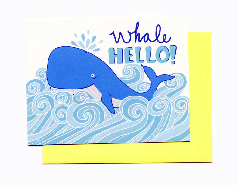 Whale Hello Blank Card