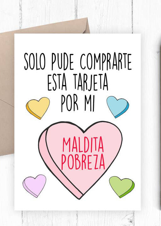Maldita Pobreza Blank Card