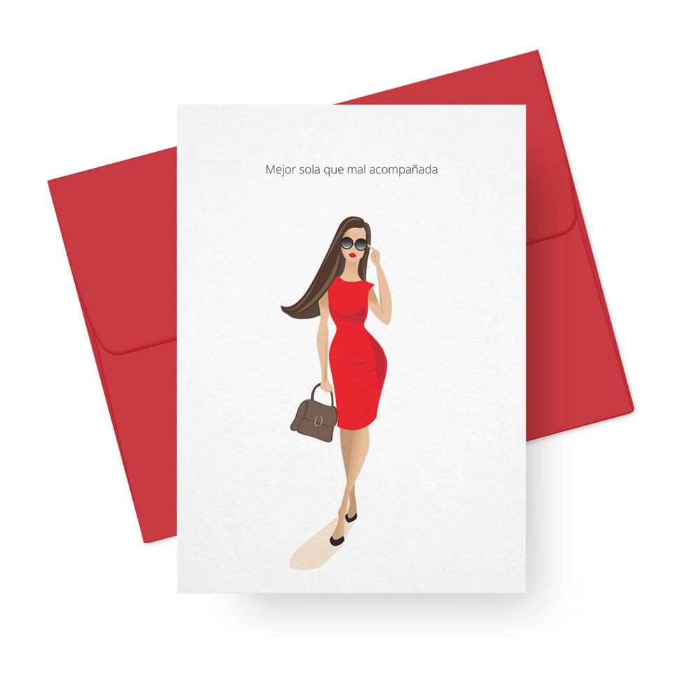 Mejor sola que mal Acompañada Blank Card