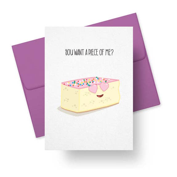 Mexican Pink Cake You Want A Piece of Me Blank Card