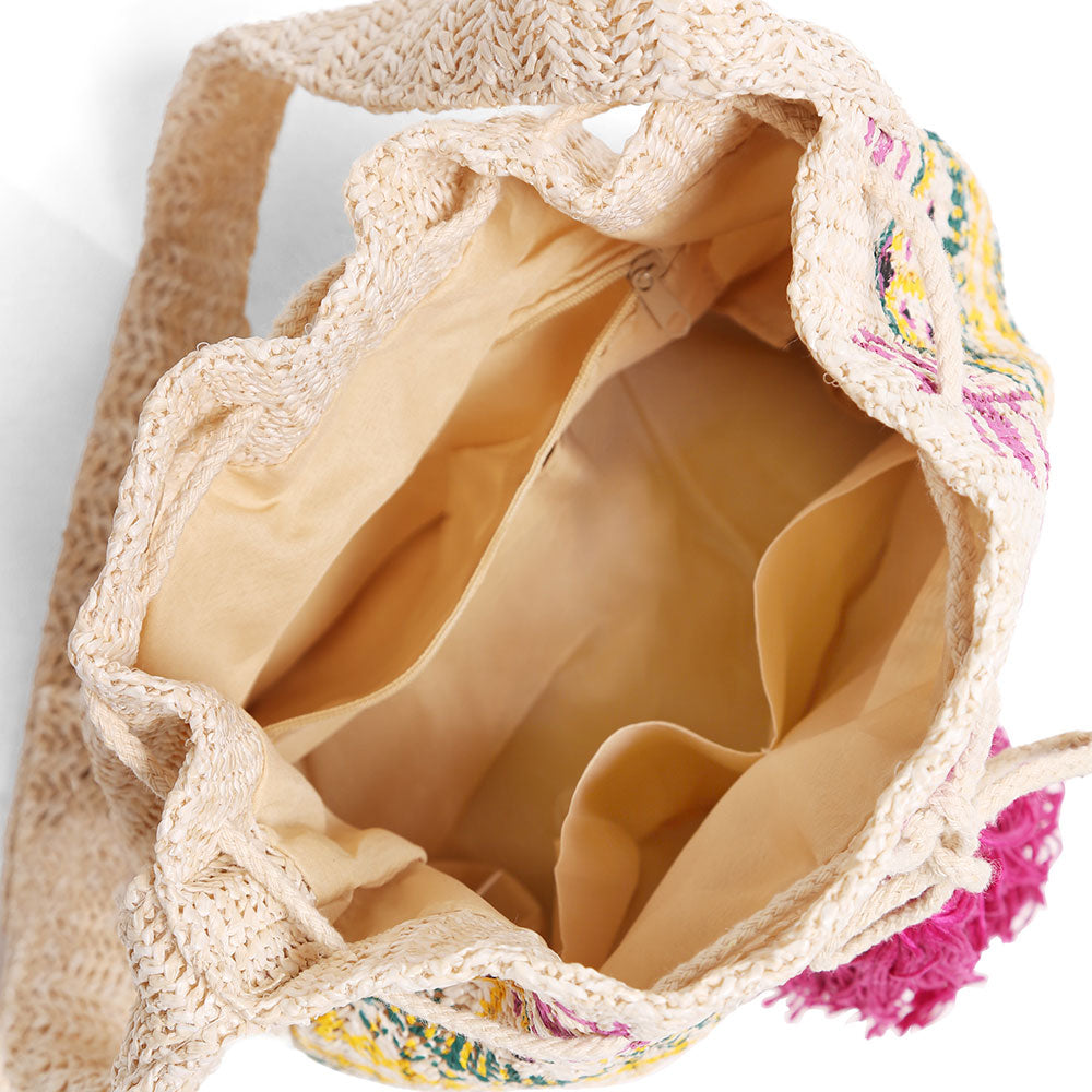 Drawstring Indigo Crossbody Bag