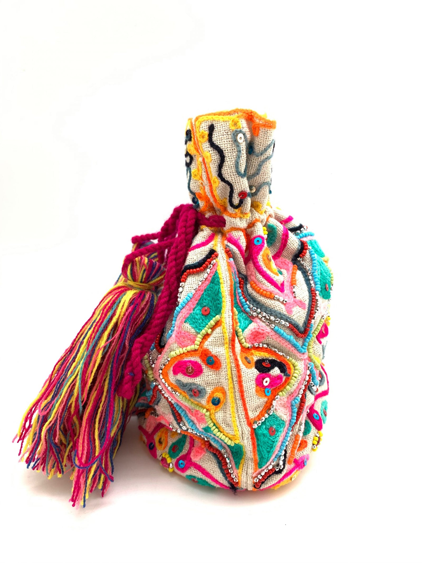 Boho-Chic Bucket Style Crossbody Bag