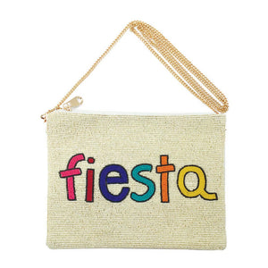 Fiesta Glass Beaded Crossbody Bag