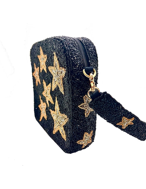 Black beaded crossbody bag hot sale