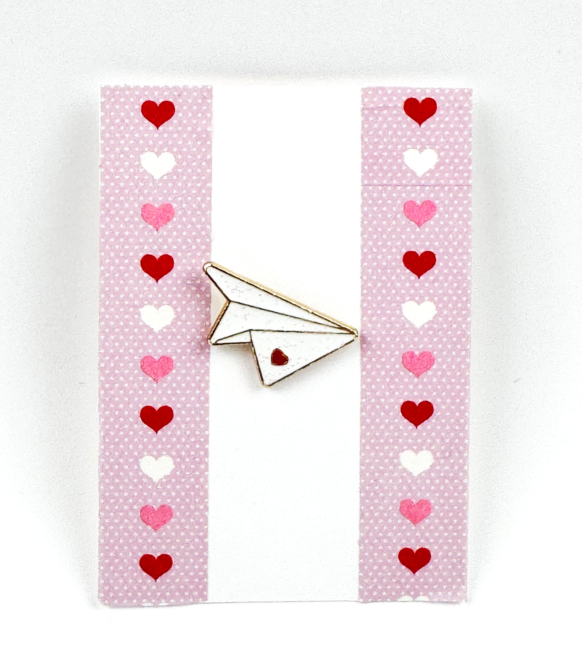 Paper Airplan with Heart Enamel Pin