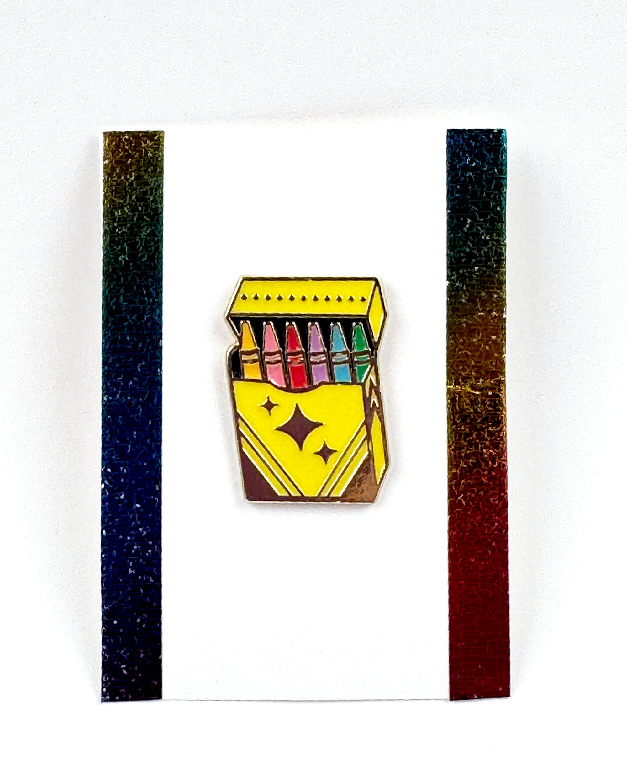 Vintage Box of Crayons Enamel Pin