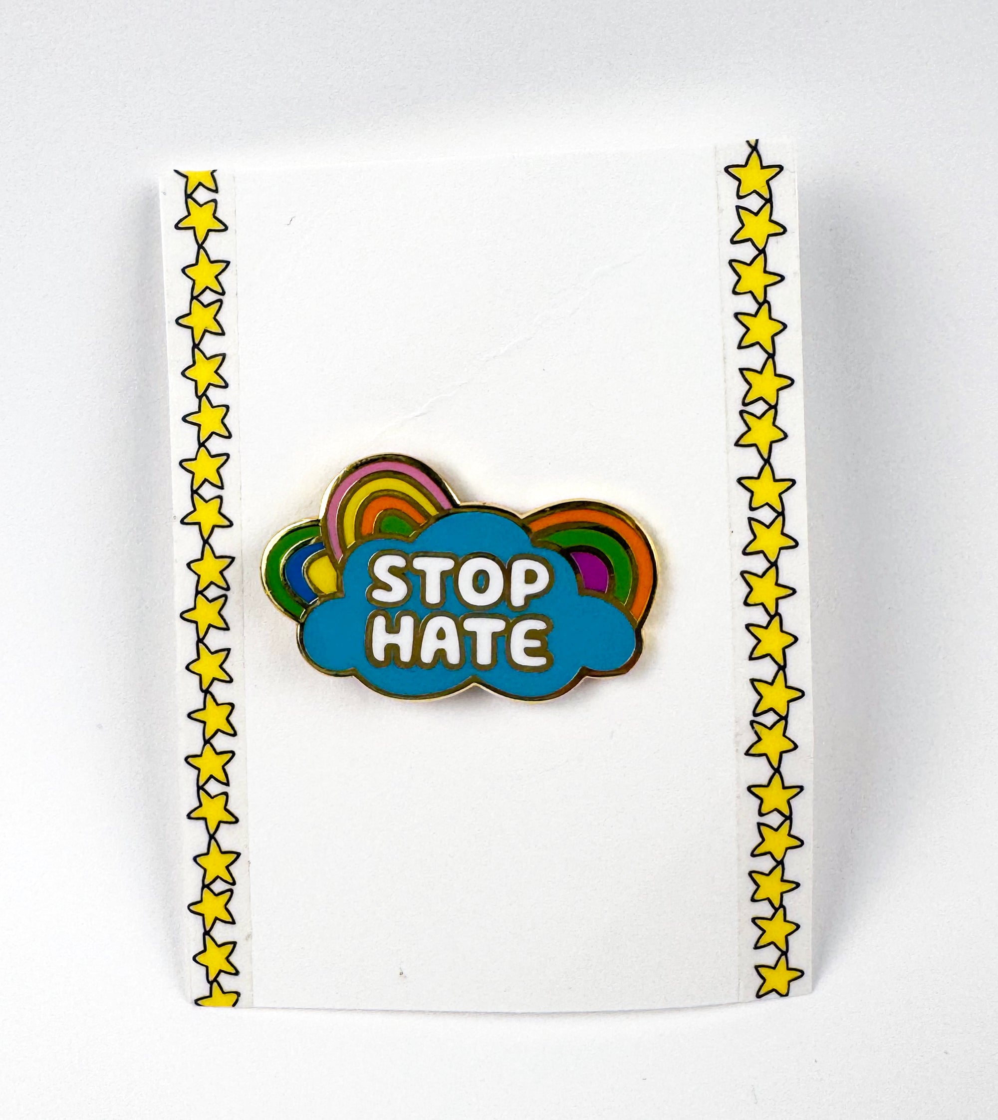 Stop Hate Enamel Pin