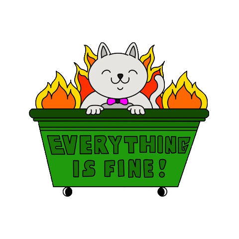 Kitty Dumpster Fire Sticker