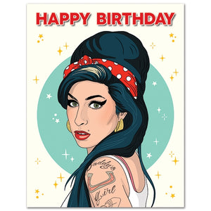 Amy Winehouse Happy Birthday Card