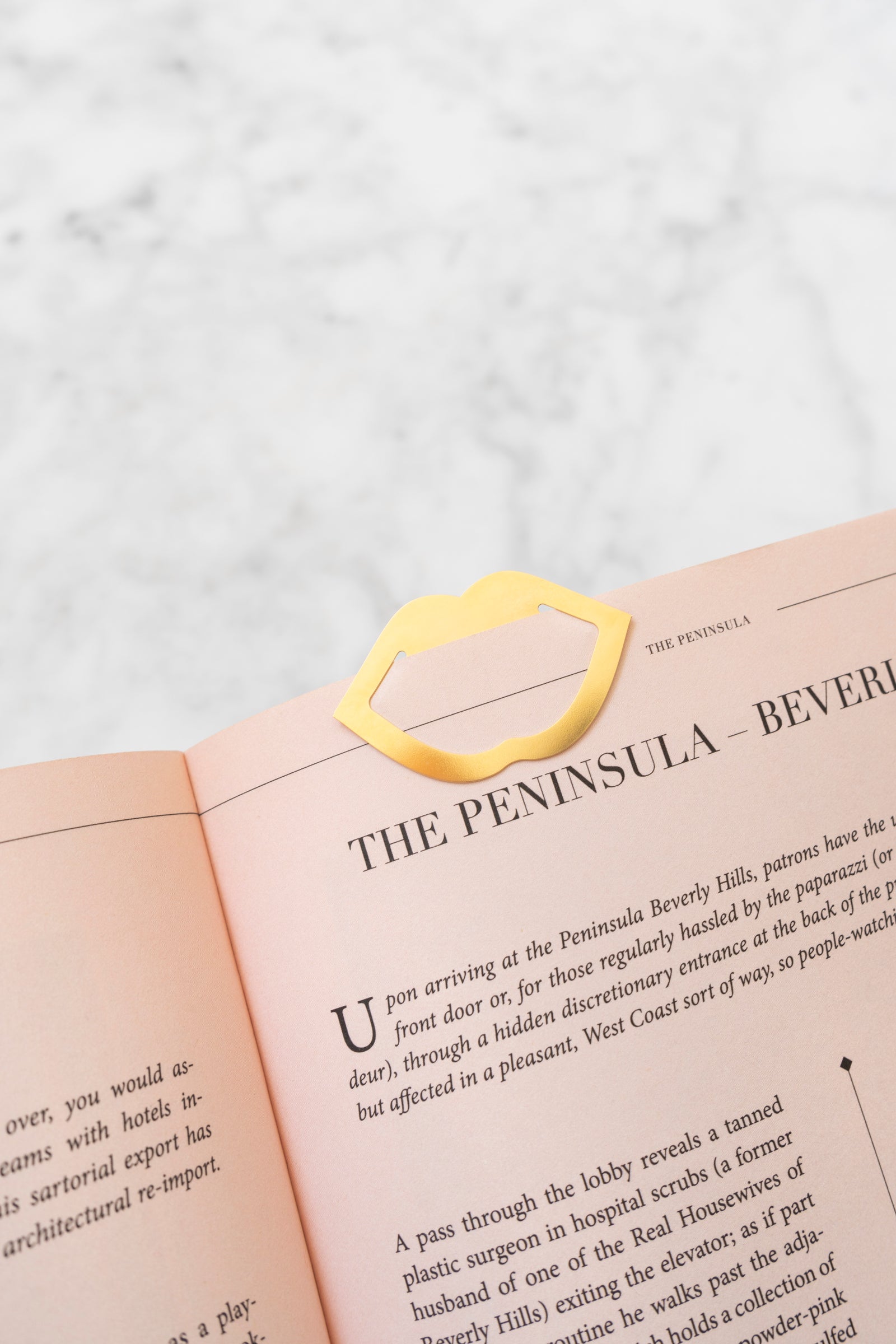 Blank Greeting Card Kiss with Mini Brass Lips Clip