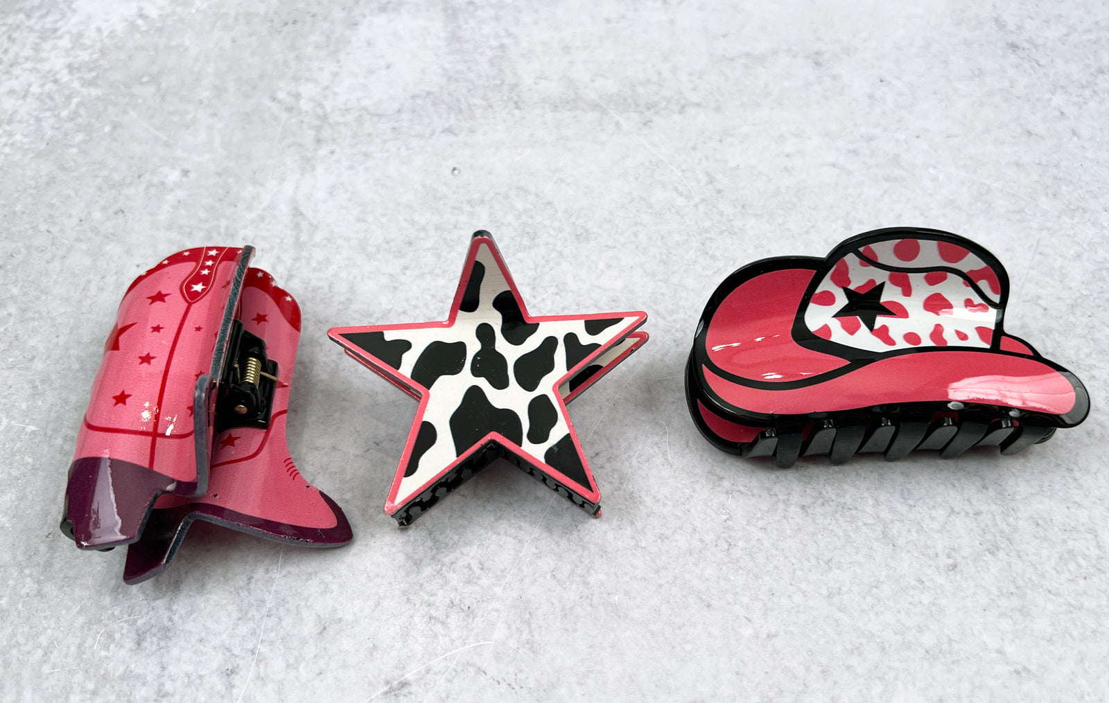 Disco-Inspired Pink Cowgirl Hair Claw