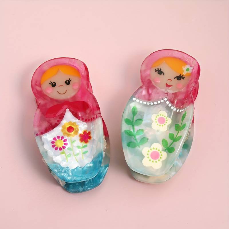 Nesting Dolls Acrylic Hair Claw